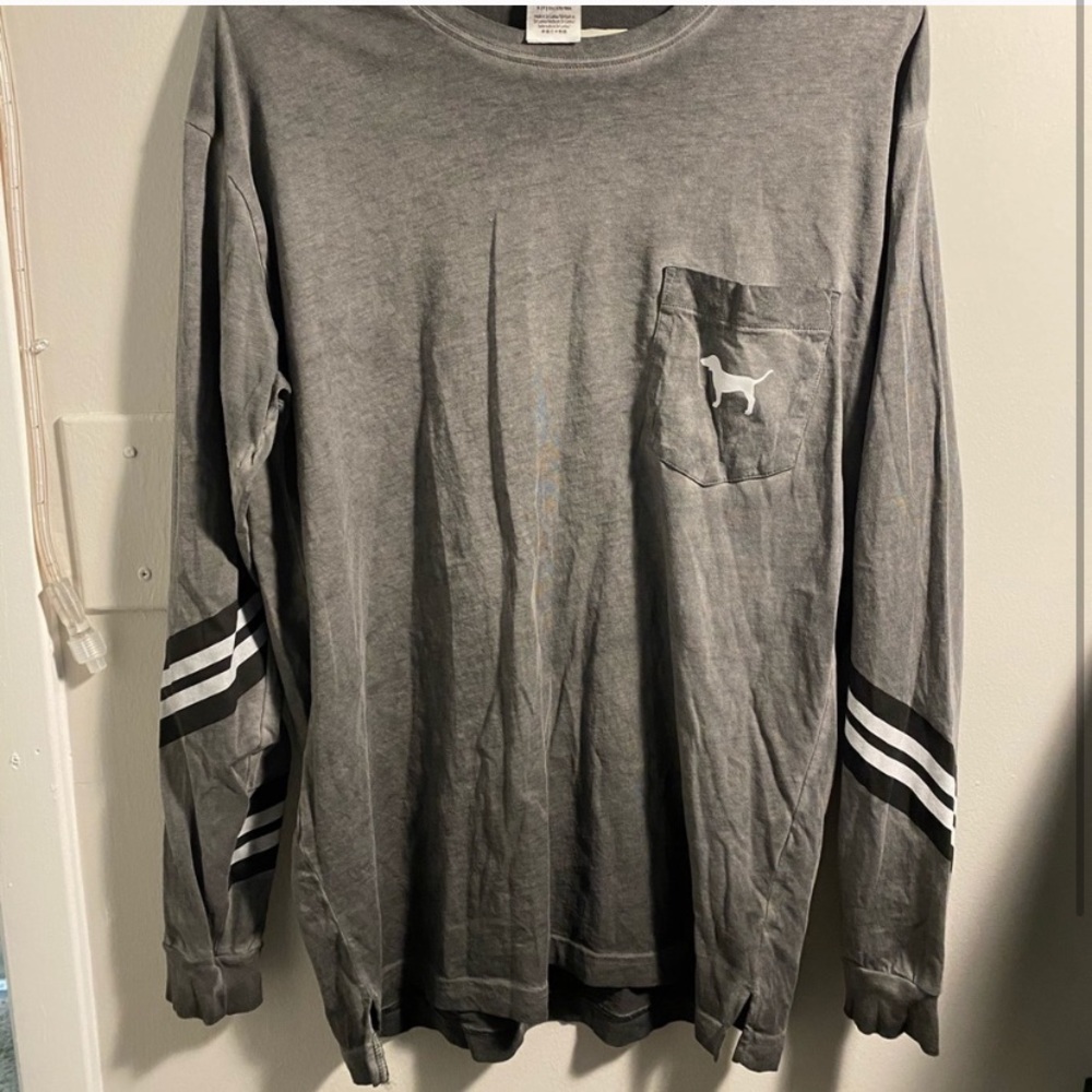 Grey Victoria Secret Pink Long Sleeve Shirt